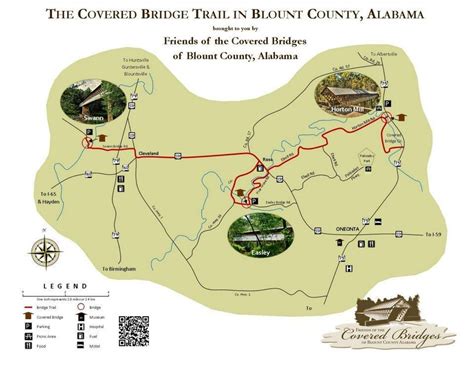 Free Printable Map Of Covered Bridge Trail In Blount County