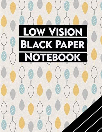 Low Vision Black Paper Notebook Bold Line Dark Paper For Low Vision