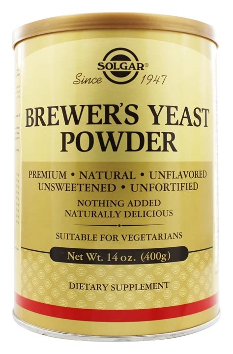 To preserve its properties, the yeast must be stored under certain conditions. Buy Solgar - Brewer's Yeast Powder - 14 oz. at ...