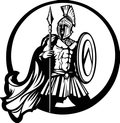 Spartan Warrior In Svg Eps Dxf  Files Instant Etsy