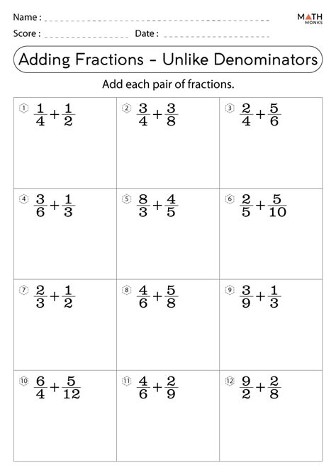 Adding Fractions With Like Denominators Worksheet 1 Accuteach Bd5