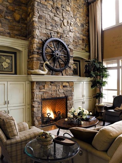 25 Stone Fireplace Ideas For A Cozy Nature Inspired Home Living Room