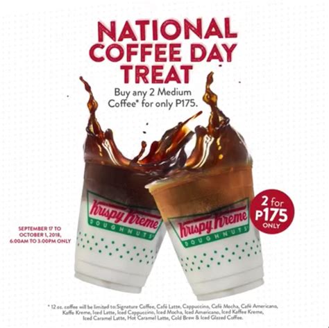 Krispy Kreme National Coffee Day Treat Until October Proud Kuripot