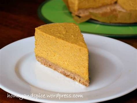 Vegan Spiced Pumpkin Cheesecake Gluten Refined Sugar Soy Dairy