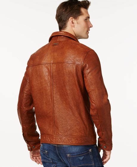 Andrew Marc Exeter Leather Jacket In Brown For Men Cognac Lyst