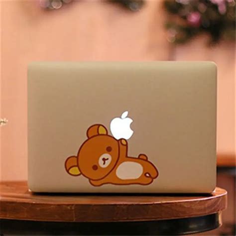 Cute Cartoon Rilakkuma Sleep Vinyl Decal Laptop Stickers For Apple Macbook Pro Air 11 13 15