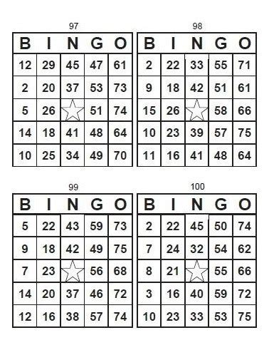 Bingo para repasar las tablas de multiplicar. Bingo De Numeros Para Imprimir