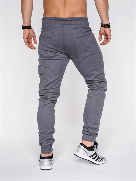 Mens Pants Joggers Dark Grey P391 Modone Wholesale Clothing For Men