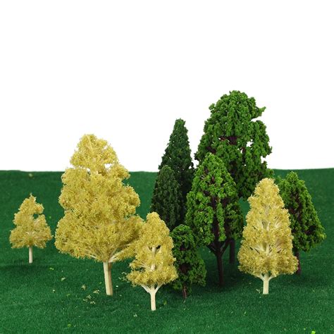 27pcsset Model Trees Scenery Layout Train Railway Miniature Landscape