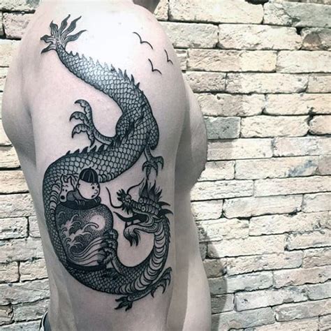 Dragon inspired by a coleman design by topper (@plymouth_fan) done on 3.10.18 at true hand society in. 70 Dragon Arm Tattoo Designs For Men - Fire Breathing Ink ...