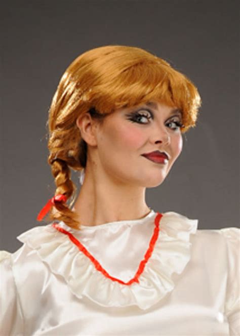 Annabelle Style Scary Doll Auburn Plaited Wig 68014 An Struts Party