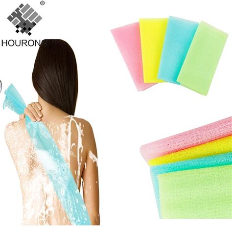 1pc Nylon Mesh Bath Shower Body Washing Clean Exfoliate Puff Scrubbing Towel Cloth Scrubber Soap