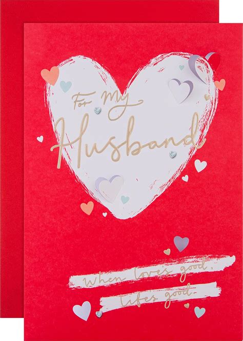 Hallmark Valentine Card Husband Classic Heart Based Design Amazon