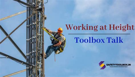 Working At Height Toolbox Talk Safety Toolbox
