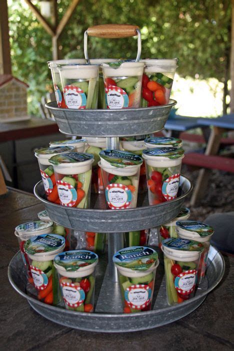 Backyard barbecues are a long standing graduation party classic for a reason. Veggies in a Cup for an Outdoor Party (With images ...