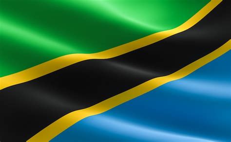Premium Photo Flag Of Tanzania Illustration Of The Tanzanian Flag