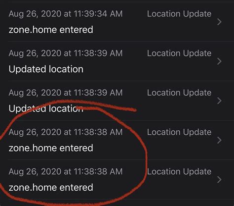 Multiple Notifications `zonehome` Entered Exited Home Assistant