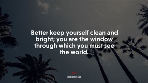 661299 Better Keep Yourself Clean And Bright You Are The Window
