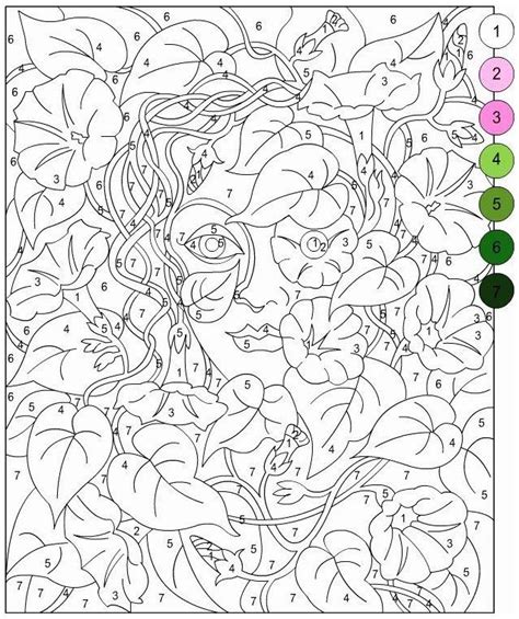 Adult Coloring By Numbers Coloring Pages
