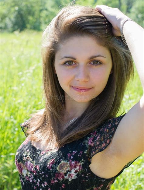 Portrait Of A Pretty Girl Stock Photo Image Of Feminine 84374252
