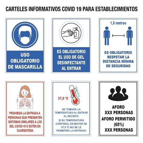 Carteles Informativos Covid Para Comercios Y Establecimientos En General