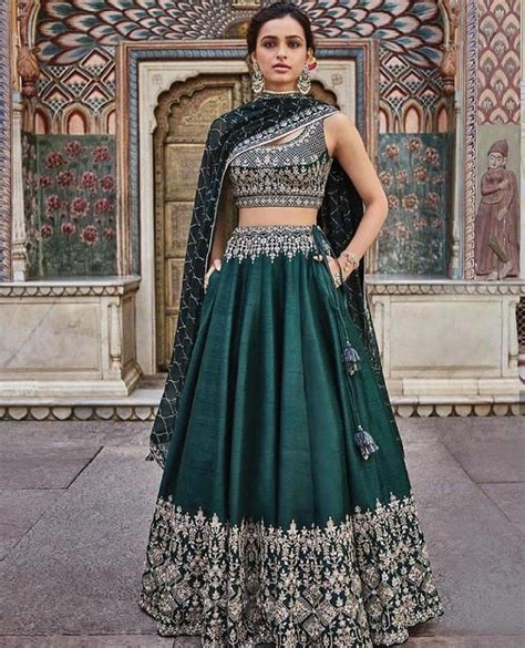 Designer Green Lehenga Choli For Women Party Wear Bollywood Lengha Choliindian Wedding Wear