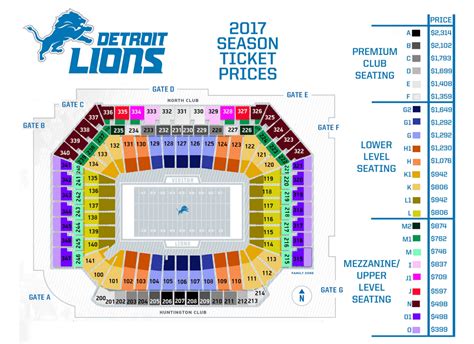 Lions 2017 Season Ticket Pricing Rdetroitlions