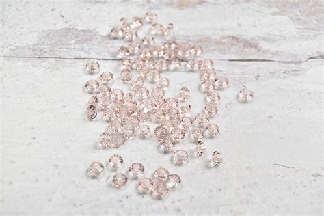 Blush Pink Crystal Bead Set 24 Count Small The Ornament Girls Market