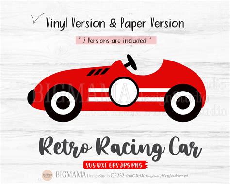 Retro Race Car Clipart Transportation Digital Art Instant Lupon Gov Ph