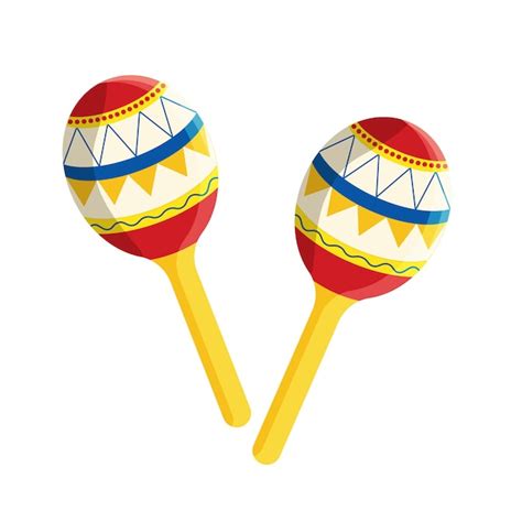 Premium Vector Maracas Colorful Mexican Traditional Music Instrument