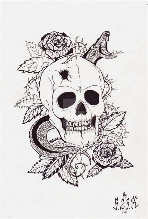 30 Snake Skull Tattoos Design