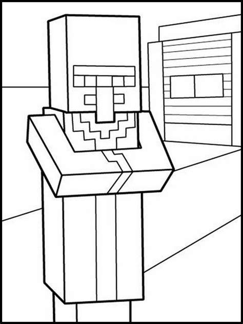 Minecraft Villager Coloring Pages Printable Kleurplaten