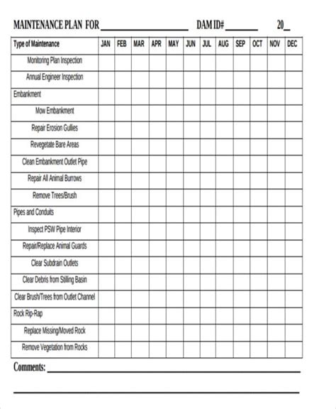 6 Annual Maintenance Schedule Templates Free Word Pdf Format Download