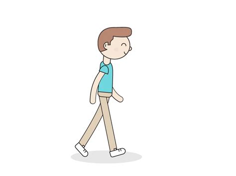 Cartoon Walking Man Gif We Are Animating A Simple Side View Walk But The Foot That Is
