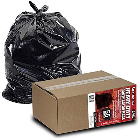Heavy Duty 55 Gallon Contractor Bags 40 Count 3 Mil 38 X 58