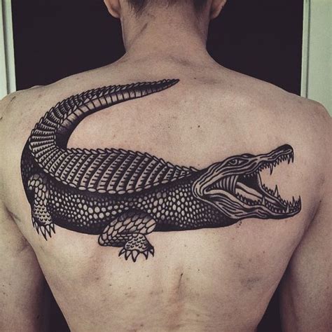 Traditional alligator tattoo on left forearm. 30 Crocodile Tattoo Design Ideas for Men & Women ...