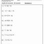Expression And Equations Worksheet