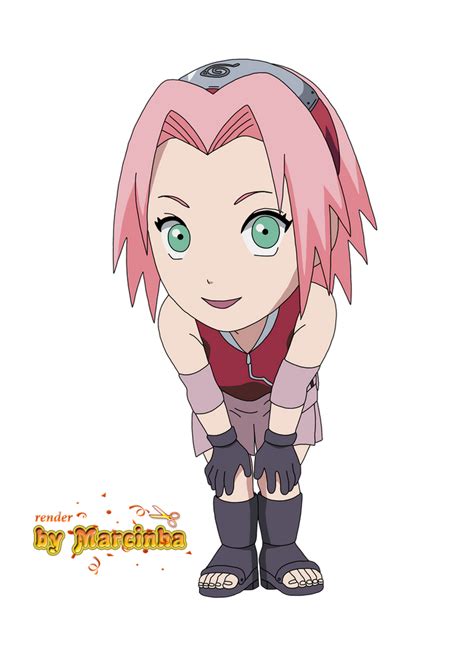 render chibi sakura by marcinha20 on deviantart