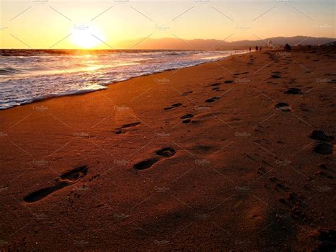 Brown starfish, sea, beach, summer, the sky, clouds, sunset, nature. Beach, Footprints and Ocean ~ Nature Photos ~ Creative Market