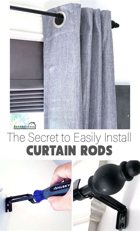 Properly installing curtain rod brackets is an important step in assuring your curtains will hang correctly and provide the interior design look you are seeking. The Secret to Easily Install Curtain Rods | Curtain ...