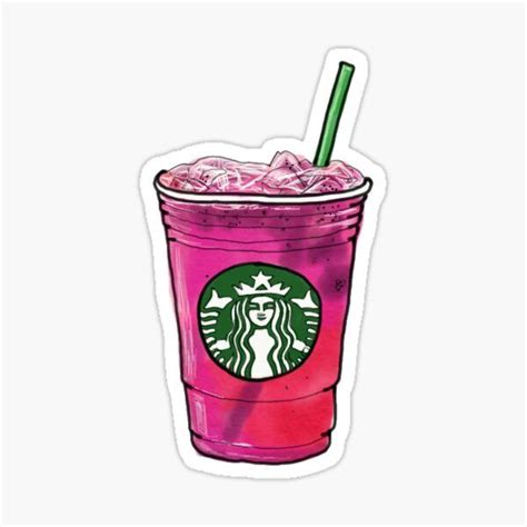 A Pink Starbucks Drink With A Straw In It