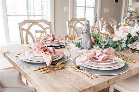 Maybe you would like to learn more about one of these? Pink and Gray Easter Tablescape - Home With Holly