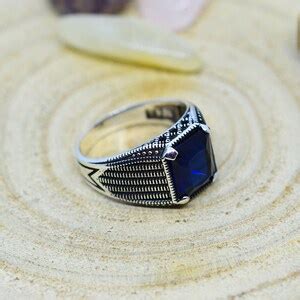 Turkish Handmade Ring Solid 925 Sterling Silver Sapphire Etsy
