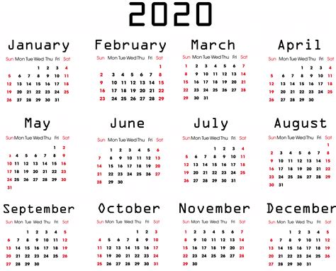 My Free Printable Calendar 2020 Images And Photos Finder