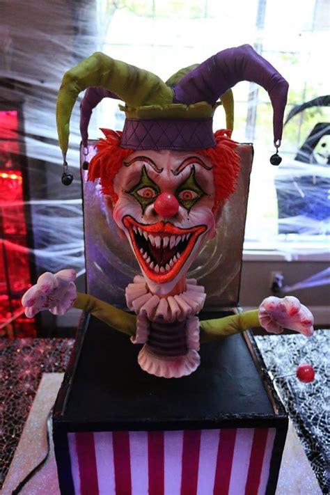 27.6 halloween hanging clowns (3 pack) in varies color, clown halloween decorations, scary halloween decoration, hanging decoration for haunted house prop décor, halloween outdoor indoor decor. Scary Clown In Jack In The Box! - CakeCentral.com