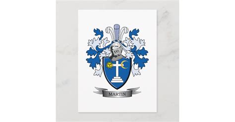 Martin Coat Of Arms Postcard Zazzle