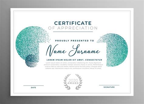 Modern Creative Certificate Of Appreciation Template Download Free