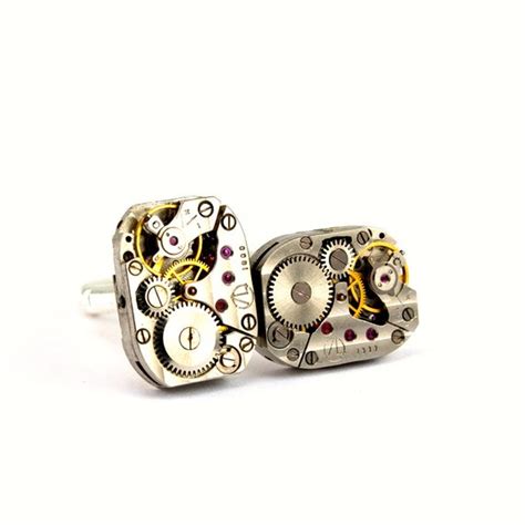 Items Similar To Steampunk Cufflinks Perfectly Matched Silver And Gold