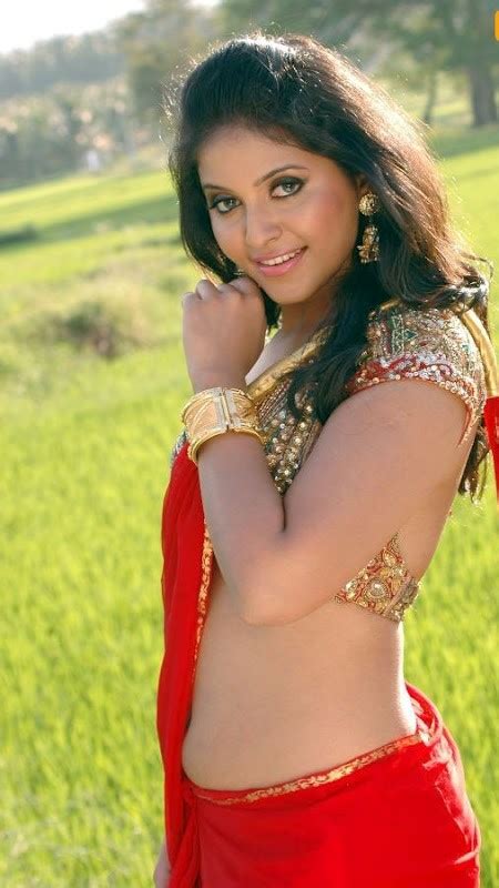 actress anjali in red saree from kalakalappu movie stylish designer sarees lehengas