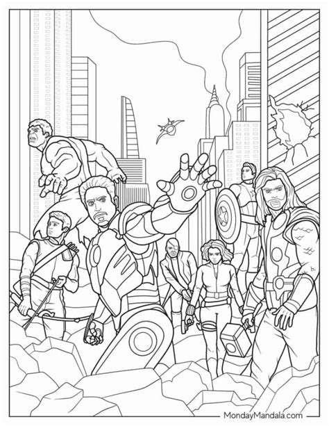 30 Marvel Avengers Coloring Pages Free Pdf Printables
